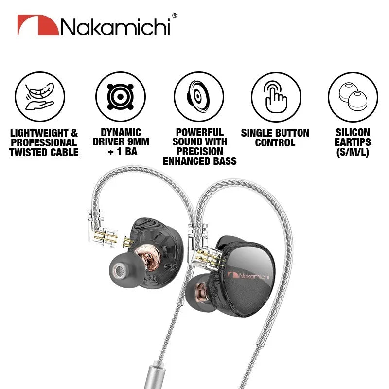 Nakamichi  MV200  Hybrid Dual Driver In-ear Monitors