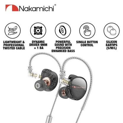 Nakamichi  MV200  Hybrid Dual Driver In-ear Monitors